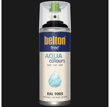 Sprejový lak Belton free Aqua Colours matný hlboká čierna RAL 9005