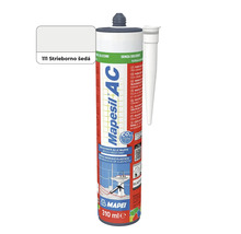 Mapei Mapesil AC sanitárny silikón kartuša 310 mililitrov v striebro-šedej farbe pre obklady a sanitárne priestory