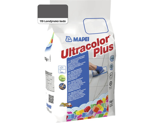 Škárovacia hmota Mapei Ultracolor Plus 5 kilogramov Londýnska šedá