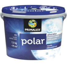 Vedro s bielou vnútornou maliarskou farbou Primalex Polar 7,5 kilogramu na približne 75 metrov štvorcových