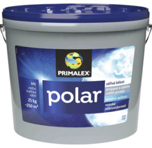 Vedro s bielou vnutornou maliarskou farbou Primalex Polar s hmotnostou 25 kilogramov