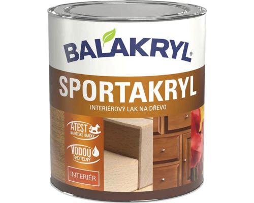 Balakryl Sportakryl interiérový lak na drevo v plechovke