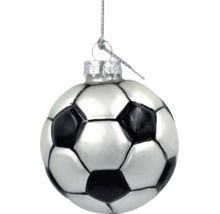 Vianočná ozdoba v tvare futbalovej lopty na zavesenie