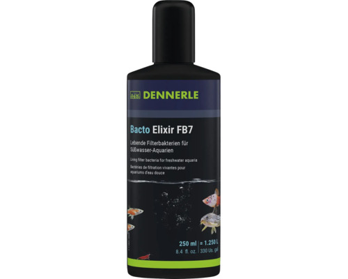 Dennerle Bacto Elixir FB7 živé filtračné baktérie pre sladkovodné akvária 250 mililitrov fľaša