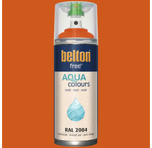 Sprejový lak Belton free Aqua v odtieni čistá oranžová matná RAL 2004