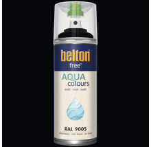 Sprejový lak Belton free Aqua Colours matný v odtieni RAL 9005 hlboká čierna