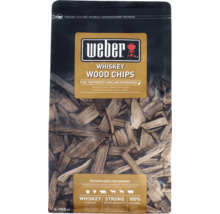 Udiace štiepky Weber Whiskey 0,7 kilogramu v uzatvárateľnom balení pre intenzívnu dymovú arómu pri grilovaní.
