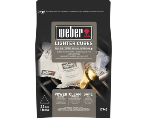Podpaľovacie kocky Weber v uzatvárateľnom vrecku pre grily a krby 22 kusov