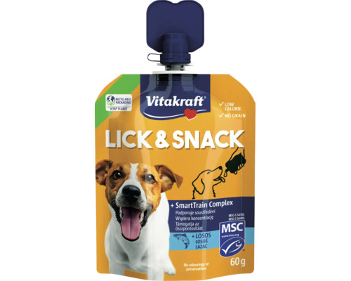 Pochúťka pre psov Vitakraft Lick and Snack s lososom v balení 60 gramov