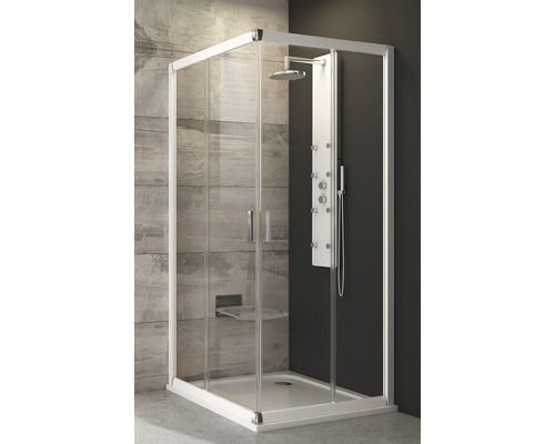 Sprchový kút RAVAK Blix BLRV2-80 white+Transparent 190 cm 1LV40100Z1 Sprchovací kút so sprchovacím panelom, sprchovacou hlavicou a sprchovacou vaničkou