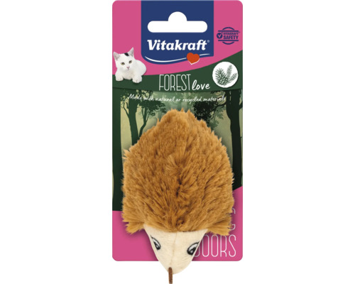 Plyšová hračka pre mačky ježko Vitakraft z radu Forest Love v balení