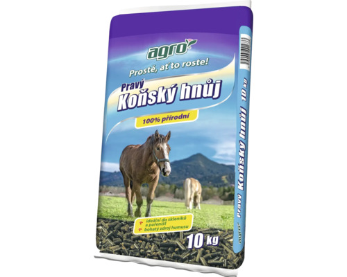 Agro pravý konský hnoj v peletách balenie 10 kilogramov