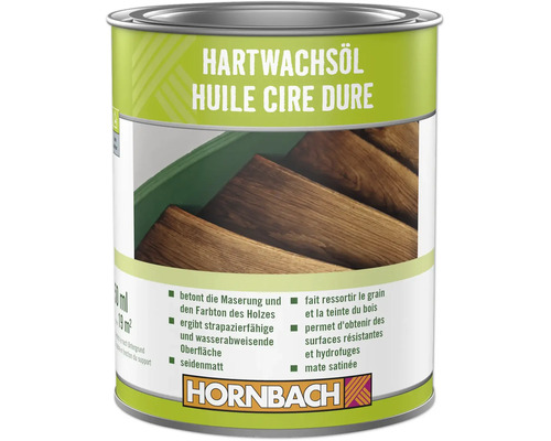 Dóza s tvrdým voskovým olejom HORNBACH na ošetrovanie dreva pre odolné a vodoodpudivé povrchy.