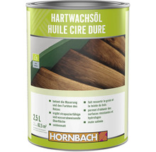 Plechovka tvrdého voskového oleja Hornbach pre vnútorné použitie, hodvábne matný, chráni a zdôrazňuje kresbu dreva, balenie 2,5 litra.
