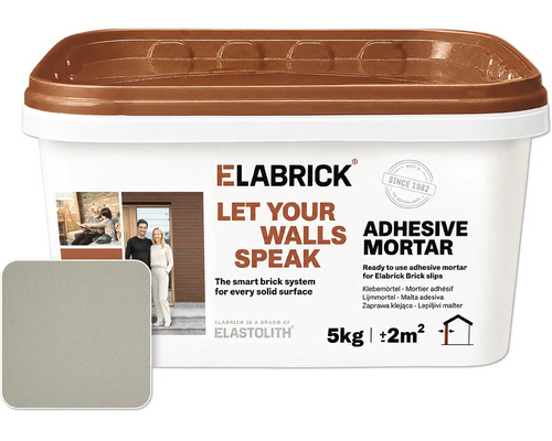 Vedro lepiacej malty Elabrick pre tehlové obklady 5 kilogramov