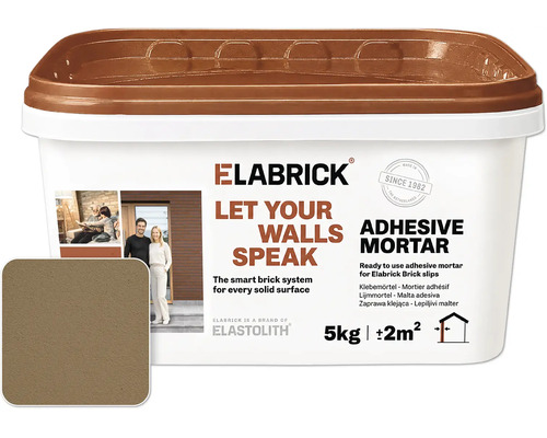 Lepiaca malta Elabrick na obkladové pásiky v 5 kilogramovom vedre na približne 2 metre štvorcové