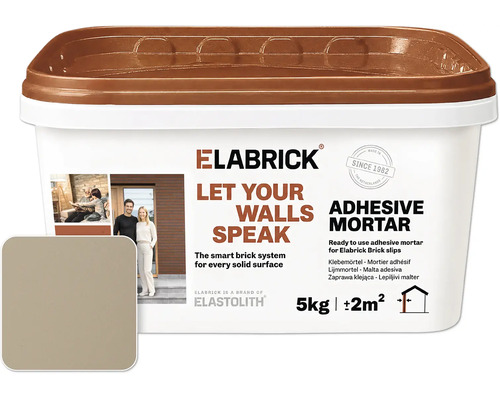 Elabrick lepiaca malta na obkladové pásiky 5 kilogramov v vedre pre približne 2 metre štvorcové