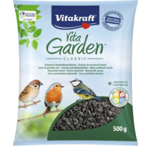 Vitakraft Vita Garden Classic čierne slnečnicové semená krmivo pre voľne žijúce vtáky 500 gramov