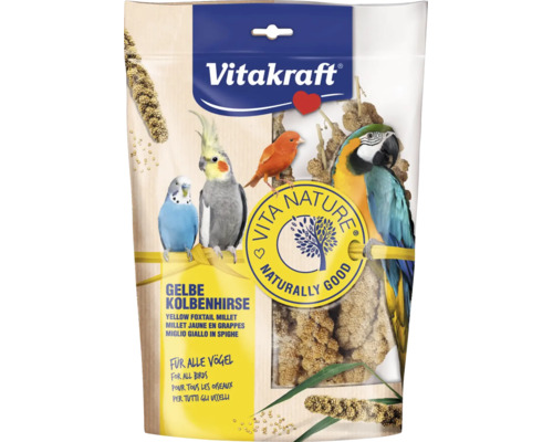 Vitakraft žlté klasy prosa krmivo pre vtáky ako doplnkové krmivo pre všetky druhy vtáctva v balení