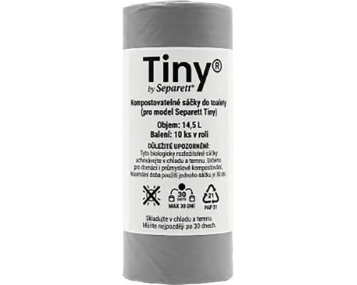 Kotúč 10 kompostovateľných vreciek do toalety Separett Tiny s objemom 14,5 litra.