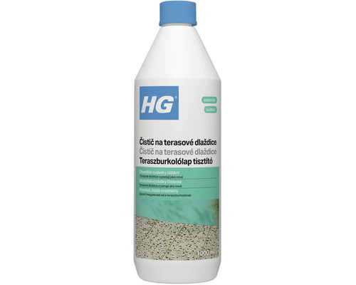 HG čistič na terasové dlaždice 1000 mililitrov fľaša na čistenie dlažieb v exteriéri