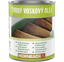 Plechovka s tvrdým voskovým olejom na drevo s logom Hornbach a symbolom vhodnosti pre detské hračky