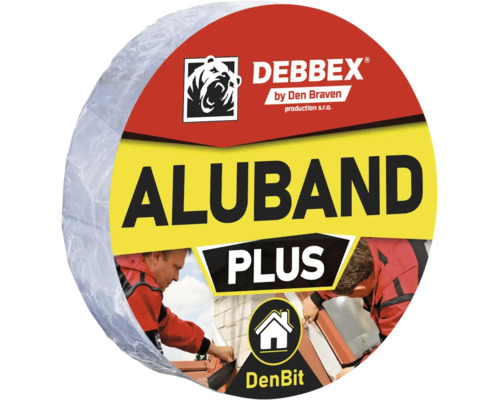 Rola tesniacej pasky Debbex Aluband Plus na tesniace prace na streche.