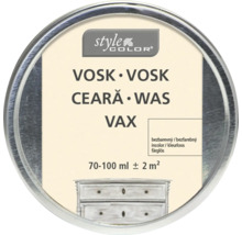 Vosk na nábytok Style Color bezfarebný na drevené povrchy, 70 až 100 mililitrov pre približne 2 metre štvorcové.