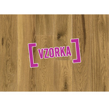 Vzorka dubovej parketovej podlahy s kresbou dreva a sukmi