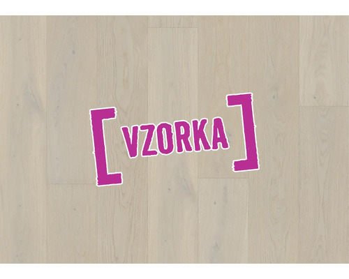 Vzorka svetlej parketovej podlahy z pravého dreva s viditeľnou kresbou dreva.