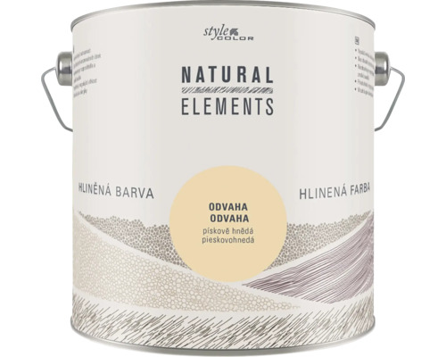 Vedro s hlinenou farbou StyleColor Natural Elements v pieskovo hnedej farbe s rukoväťou