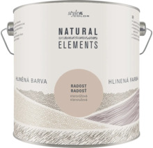 Plechovka hlinenej farby na steny Style Color Natural Elements v odtieni Staroruzova s držiakom.