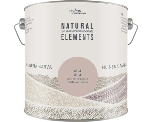 Dóza s hlinenou farbou StyleColor Natural Elements v odtieni Sila pastelovofialová