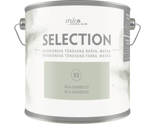 Interiérová tónovaná farba StyleColor Selection, matná, Sila bambusu, vo vedre