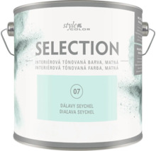 Matná interiérová farba Style Color Selection v odtieni Diaľava Seychel, 07, v plechovke s držadlom.