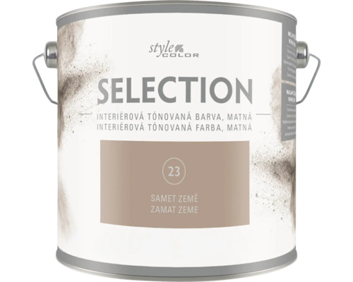 Plechovka s matnou interiérovou farbou Style Color Selection v zemitých odtieňoch s rukoväťou