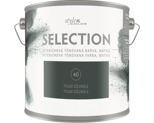 Plechovka interiérovej tónovanej farby Style Color Selection v matnom odtieni Ticho Džungle.