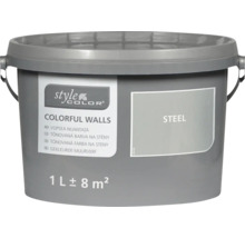 Vedro tónovanej farby na steny Style Color Colorful Walls v odtieni Steel 1 liter