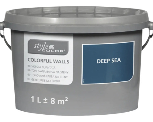 Vedro tónovanej farby na steny StyleColor Colorful Walls Deep Sea 1 liter