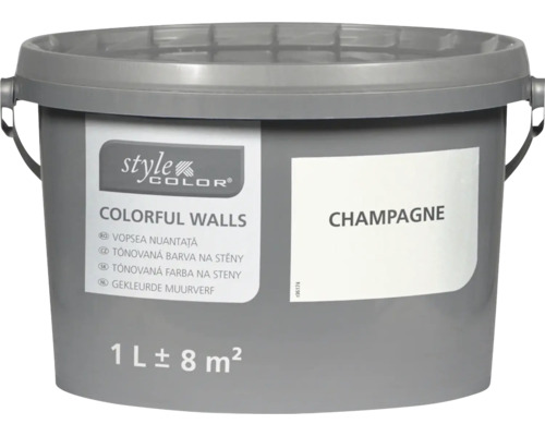 Nástenná farba Style Color Colorful Walls vo vedre 1 liter v odtieni champagne