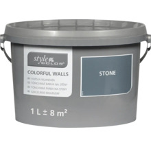 Jeden liter farby Colorful Walls od Style Color v odtieni Stone na steny v plastovom vedre.