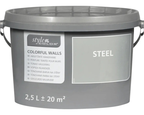 Vedro StyleColor nástenná farba odtieň Steel 2,5 litra pre 20 metrov štvorcových