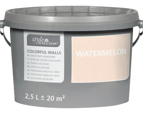 Vedro s 2,5 litrami farby na steny Style Color v odtieni Watermelon pre plochu 20 metrov štvorcových