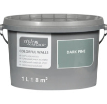 Jeden liter farby na steny Style Color Colorful Walls v odtieni Dark Pine