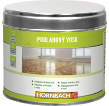 Dóza s podlahovým voskom pre interiéry pre hodvábny lesk, odpudzuje vodu a nečistoty, s logom Hornbach