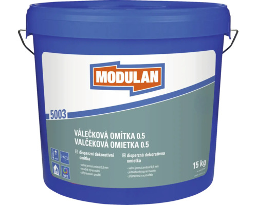 Modulan valčeková omietka 5003 15 kilogramov vo vedre pre dekoratívnu úpravu stien