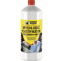 Urýchľovač a plastifikátor stavebných hmôt Debbex vo fľaši
