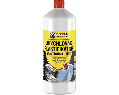 Urýchľovač a plastifikátor stavebných hmôt Debbex vo fľaši