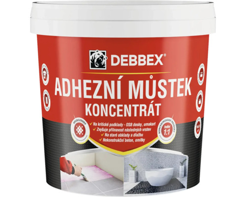 Vedro Debbex adhézny mostík koncentrát na úpravu podkladov pred pokládkou dlažby.