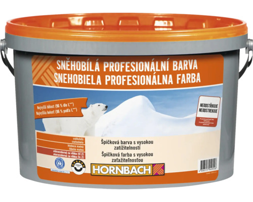 Vedro so snehobielou profesionálnou farbou Hornbach